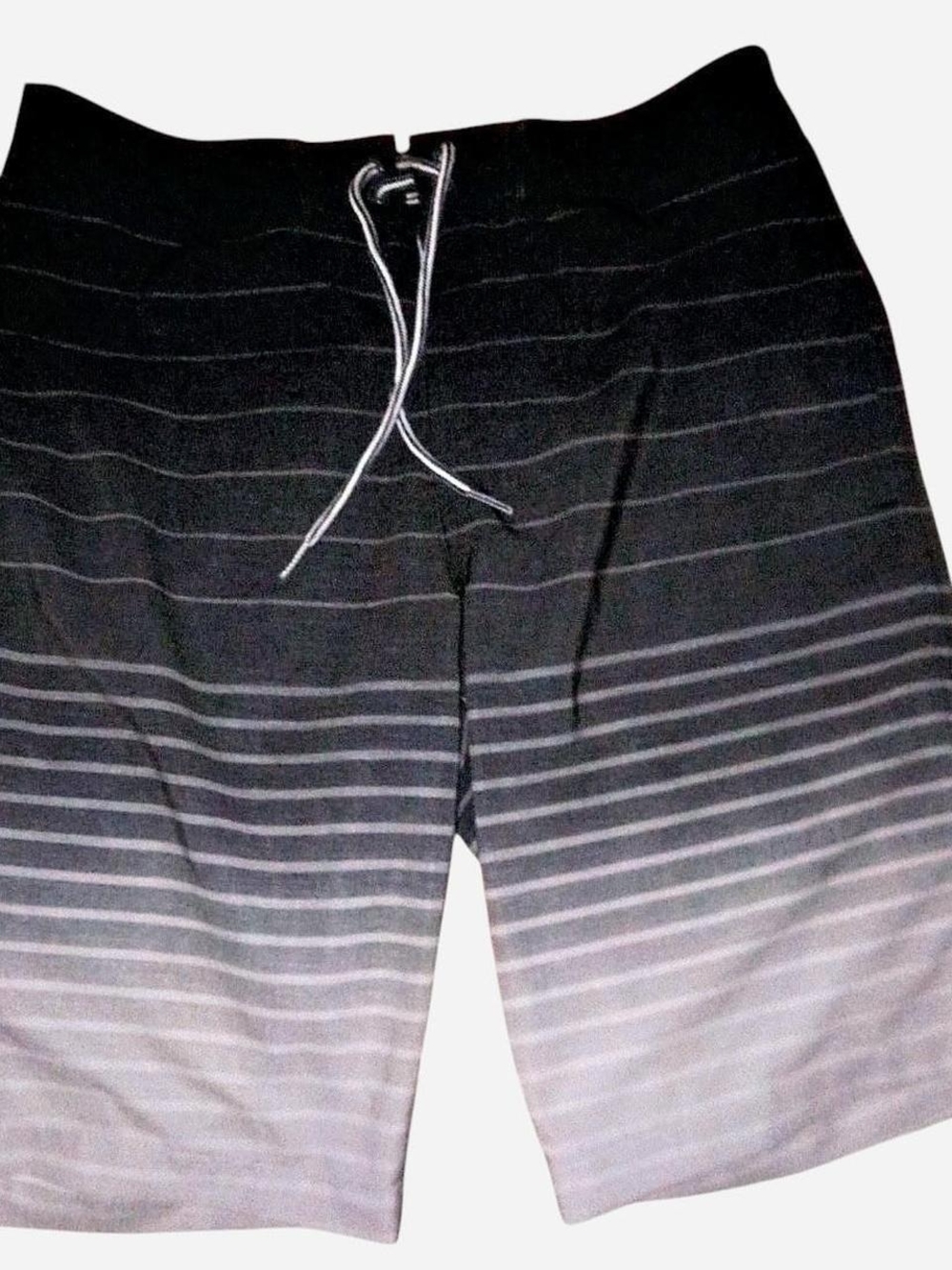 Goodfellow & Co Black and Gray Striped Men’s Swim Trunks